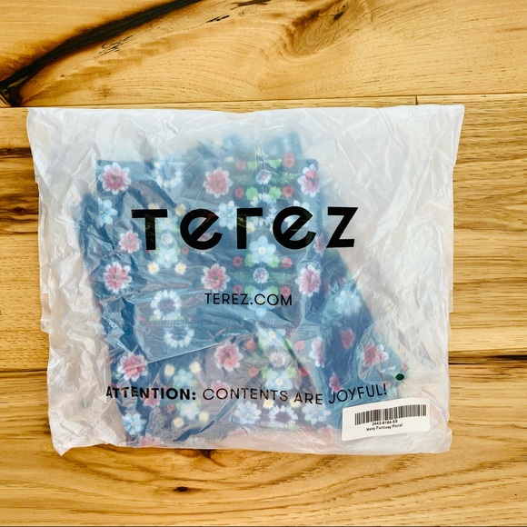 Terez Navy Floral Dream Super-High Band Leggings NWT - Picture 14 of 14